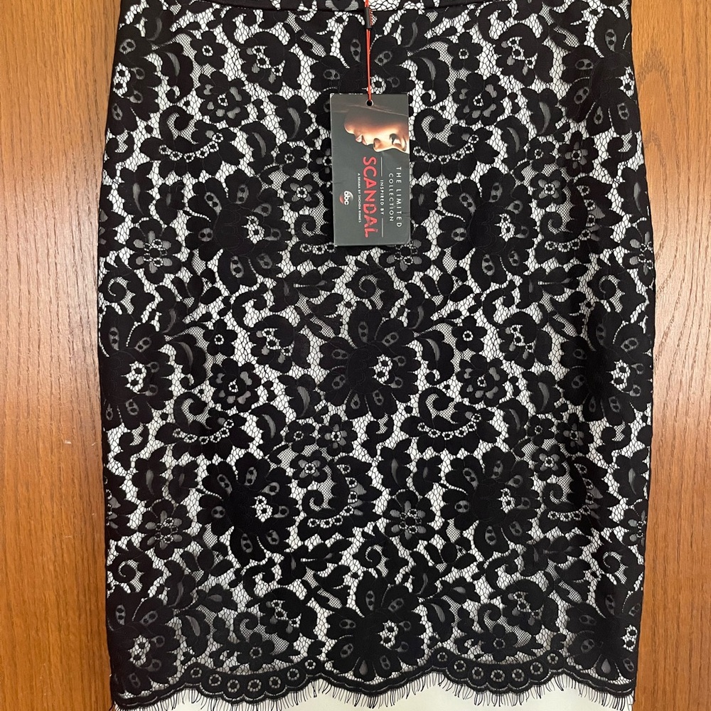 The Limited “Scandal” Inspired Lace Embellished Pencil Skirt